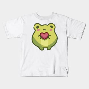 Cute frog with heart Kids T-Shirt